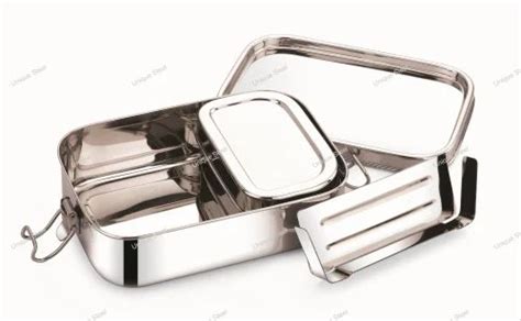 Stainless Steel Leak Proof Lunch Box Leakproof lunchbox, Capacity: 200