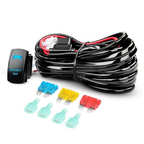 Kit de arnés de cableado barra de luz LED NILIGHT 12V 40 amperios relé