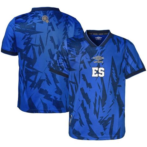 Youth Umbro Blue El Salvador National Team 2023 Home Replica Jersey ...