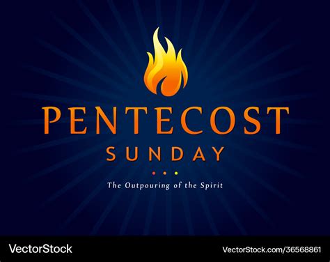 Pentecost Sunday Fire Royalty Free Vector Image