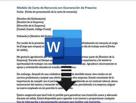 Modelo De Carta De Renuncia Con Exoneraci N De Preaviso