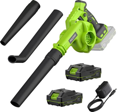 Pulituo 20v Cordless Leaf Blower With 2 Batteries And Charger 2 In 1 Rechargeable Leaf Blowers