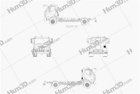 Ashok Leyland Avia D120 Chassis Truck 2015 Blueprint - 3DModels.org