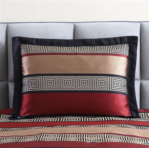 Mainstays Preston Woven Jacquard 7 Piece Comforter Set Fullqueen Red