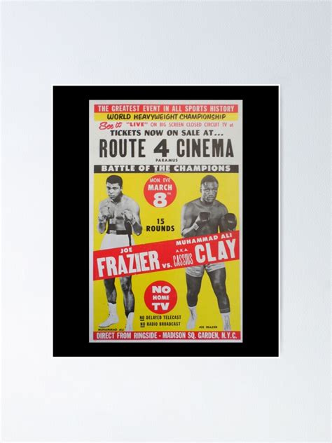 "Ali v Frazier The Fight Of The Century" Poster for Sale by IliasChair ...