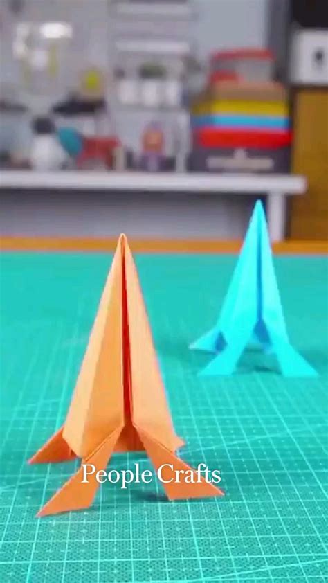 Origami rocket how to make a paper rocket launcher spaceship easy ...