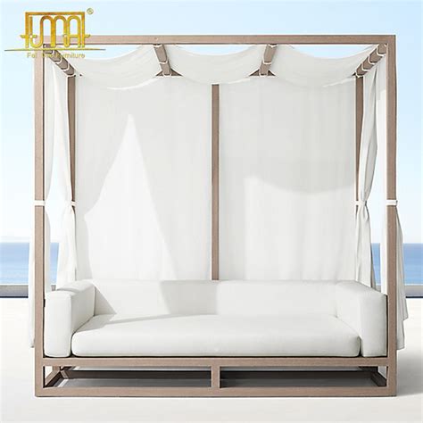 Most Popular Outdoor Furniture Rattan Daybed With Lounge Canopy Sun Bed ...