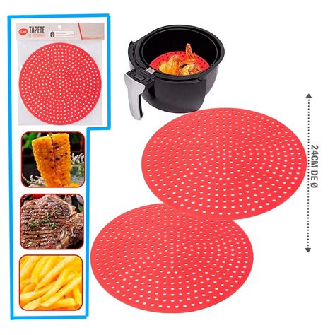 Tapete Esteira De Silicone Redondo Para Air Fryer Cm Shopee Brasil