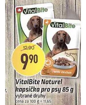 ARCHIV VitalBite Naturel kapsička pro psy 85 g vybrané druhy v akci