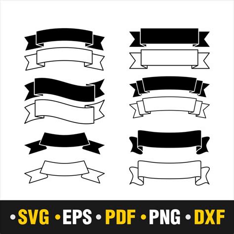 Ribbon Label Scroll Banner Ribbon Ribbon Svg Banner Svg Vector