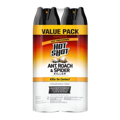 Hot Shot Ant Roach Spider Fragrance Free Killer Spray Twin Pack 2 Ct Fred Meyer