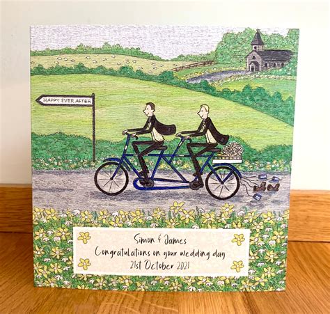 Gay Wedding Card Same Sex Wedding Card Mr And Mr Wedding Etsy Uk