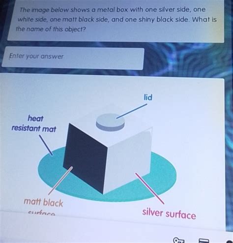 Solved The Image Below Shows A Metal Box With One Silver Side One