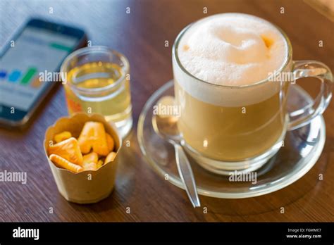 Hot Latte Coffee Stock Photo Alamy