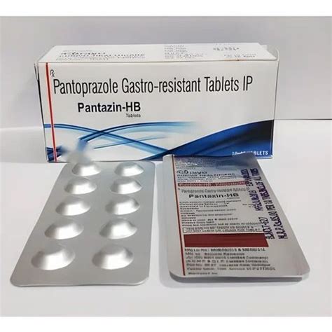 Pantazin HB Pantoprazole Gastro Resistant IP 40mg Tablets At 100 Box