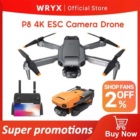 WRYX Dron P8 8K con cámara Dual ESC HD 5G Wifi FPV 360 evitación