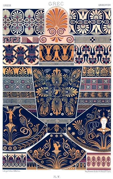 Greek Art. Conventional Flora, Fretwork, and Meanders.