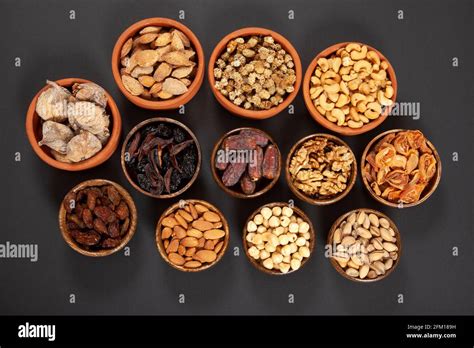 Dried Fruits And Mixed Nuts Healthy Foods Stock Photo Alamy