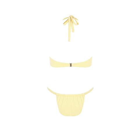Bikini Bandeau Color Amarillo Halty Robin Collection Robin Collection