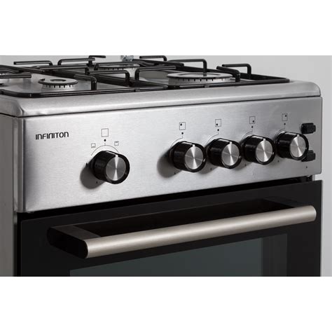 Cocina Con Horno Infiniton CC54HXE Inox 4 Zonas 50cm Natural Butano