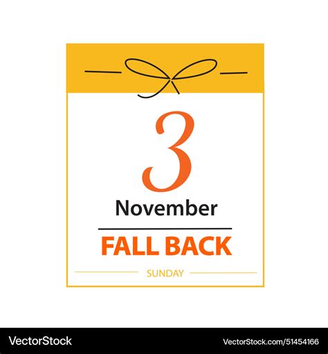 Daylight Saving Time Ends Fall Back 2024 Vector Image