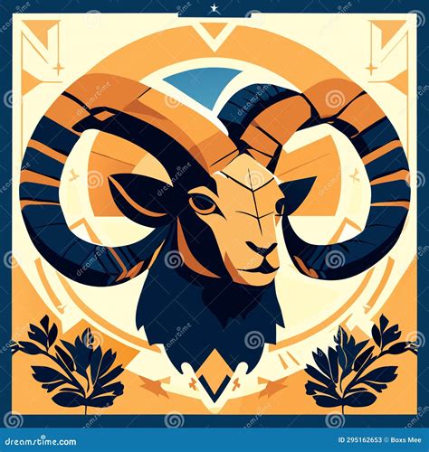 Zodiac Sign Capricorn Vector Illustration In Flat Style Stock Vector