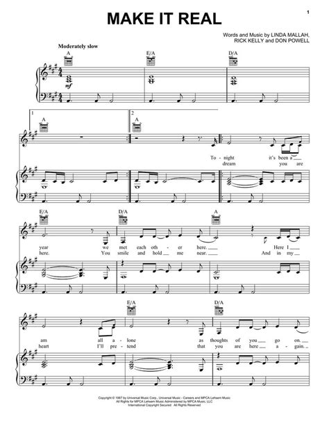 The Jets Make It Real Sheet Music Notes, Chords | Pop sheet music, Music notes, Sheet music notes