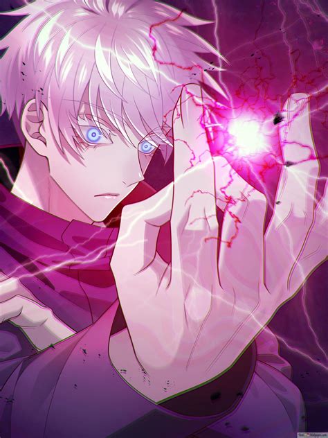 Jujutsu Kaisen Satoru Gojou Hollow Purple 4k 배경화면 다운로드