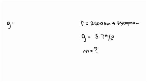 SOLVED:The radius of Mercury is 2400 km, and the acceleration due to ...