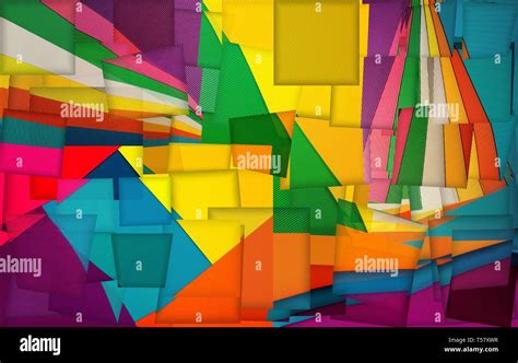 Abstract Collage Of Backgrounds Of Corrugated Colored Cardboard Stock