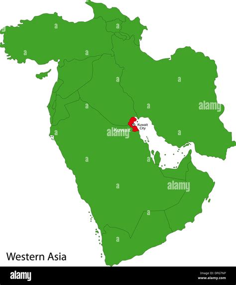 Mapa de Kuwait Fotografía de stock Alamy