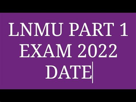 Lnmu Part Exam Date Lnmu Exam Date Lnmuexam