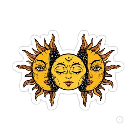 Sun Sticker For Sale By Entomorphis Hippie Sticker Sticker Art Cool Stickers