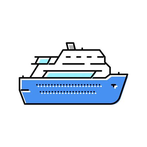 deck cruise ship liner color icon vector illustration 19595747 Vector ...