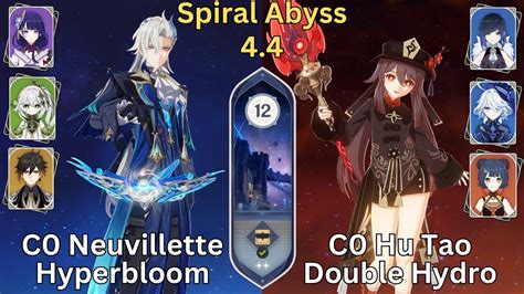 Spiral Abyss 4 4 Floor 12 9 Stars C0 Neuvillette Hyperbloom C0 Hu Tao