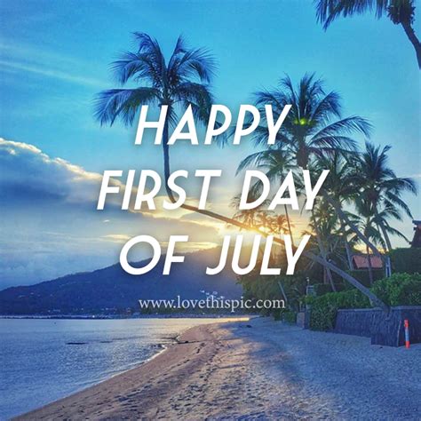 Palm Tree Near Water Happy First Day Of July Pictures Photos And
