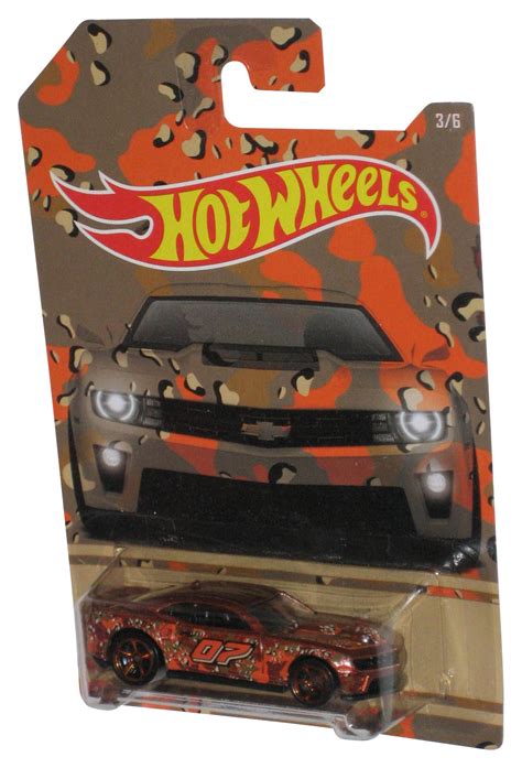 Hot Wheels Exclusive Camouflage Series 2015 12 Camaro ZL1 Concept Brown Toy Car 3 6 Walmart