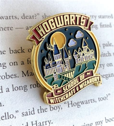 Harry Potter Hogwarts Enamel Pin Officially Licensed Etsy