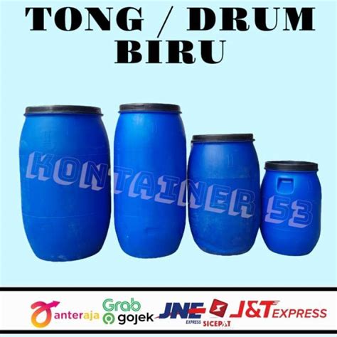 Jual Drum Hdpe Biru 60 Liter Tong Biru Air Tong Sampah Bak Mandi