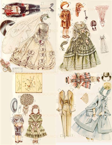 Victorian Paper Dolls Printable