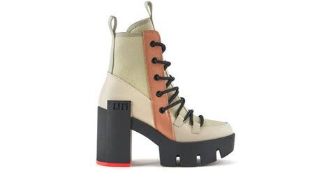 United Nude Grip Explorer Mid Platform Lug Bootie In White Lyst