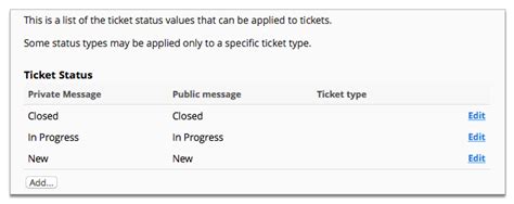 Ticket Status Types