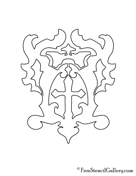 Belmont Crest Stencil | Free Stencil Gallery