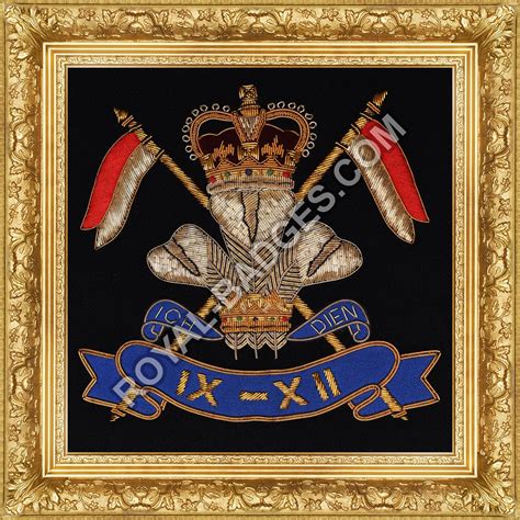 Royal Lancer Regiment Frame Blazer Badge Royal Badges Llc The Hand