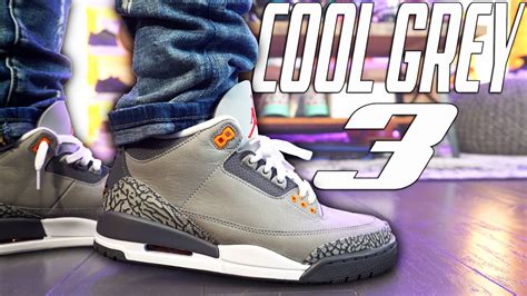 2021 Air Jordan 3 Cool Grey Review And On Foot In 4k Youtube