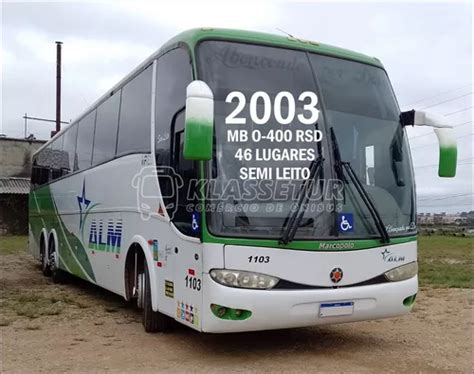 Ônibus Rod mpolo Paradiso G6 Hd Mb O400 Rsd cod 510 ano 2003 MercadoLivre