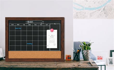 Amazon Thought Chalkboard Calendar Corkboard Combo X