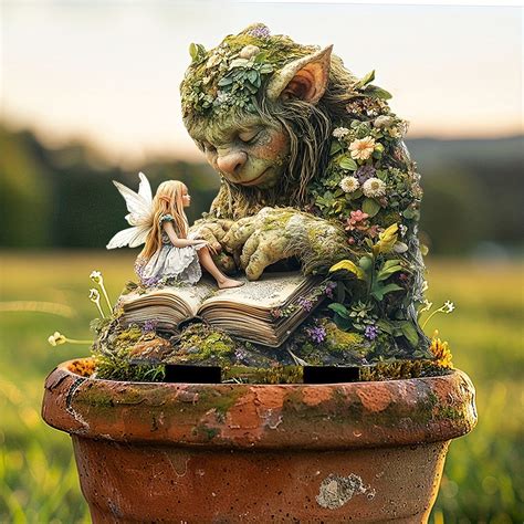 Uiz Merueh Decorative Garden Stakes Garden Statues Outdoor Flower Fairy