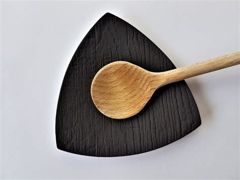 Spoon Holder for Stove Black Spoon Holder Burned Wood - Etsy