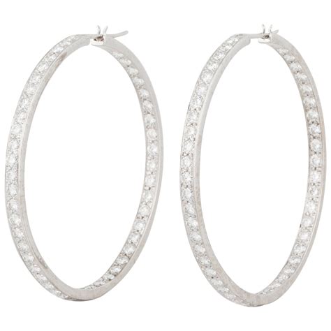 LALAOUNIS Large Diamond Hoop Earrings For Sale at 1stDibs